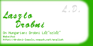 laszlo drobni business card